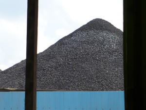 Pile of coal in an Indonesian coal barge