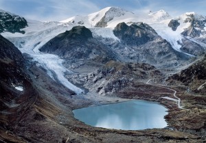 Stein Glacier, in part of the Swiss Alps, on Sept. 17, 2011. (James Balog and the Extreme Ice Survey/GSA Today/Geological Society of America)