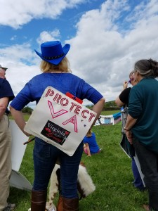 VA pipeline protester