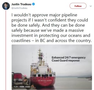C: Trudeau twitter account
