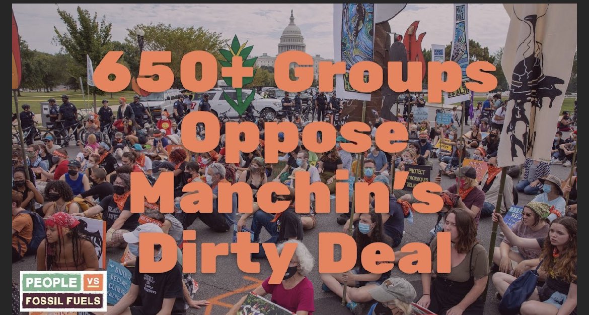 Sign-On Letter: Reject Manchin’s Dirty Fossil Fuel ‘Side Deal’