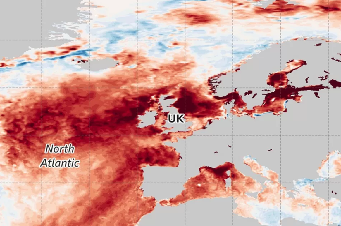 Warming at twice the global rate, Europe experiences extreme sea temperatures and drought