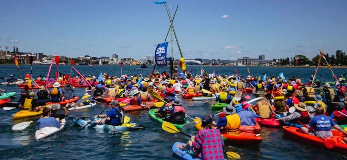 Australia’s largest-ever civil disobedience protest stops half a million tonnes of coal exports